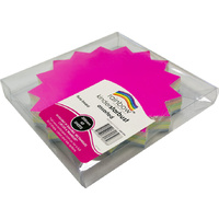 Rainbow Fluro Board Starburst 205mm 60 Sheets