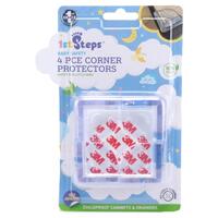 Safety Corner Protectors With Adhesive 4cm x 4cm (Each) Clear Pack of 4's