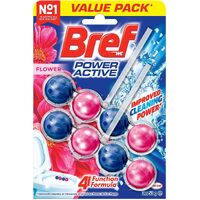  Bref Power Active Toilet Cages Flower Blossom 50g Pack of 2's