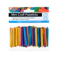 Craft Mini Popsticks Rainbow 55mm x 5.5mm x 2mm Pack of 150's