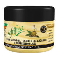 Sofn'Free Stylin Gel with Black Castor Oil, Flaxseed Oil, Argan Oil & Grapeseed Oil Gel 250ml