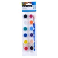 Paint Acrylic with 2 Brushes 3mL12pc