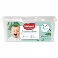 Huggies Unscented Wipes - Pop Up Tub Carton (4 x 64) 256's