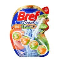 Bref Toilet Cage Scent Switch When Dry Juicy Peach on Flush Sweet Apple 50g