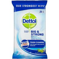 Dettol Big And Strong Bathroom Cleaning Wipes Eucalyptus Pack of 25