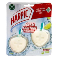 Harpic Toilet Cleaner Blocks Bleach Lime Pack of 2