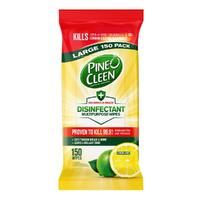 Pine O Cleen Disinfectant Wipes Lemon Lime Pack of 150's
