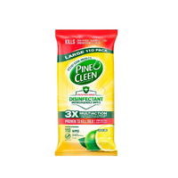 Pine O Cleen Lemon Lime Disinfectant Biodegradable Cleaning Wipes Pack of 110's