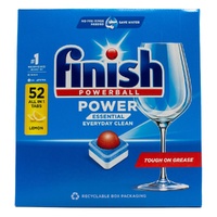 Finish Powerball Dishwasher Tablets All in 1 Power Essential Everyday Clean Lemon Pack of 52's