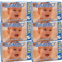 Bambo Nature Nappies Size 0 1 - 3 KG (6 x 24) 144's
