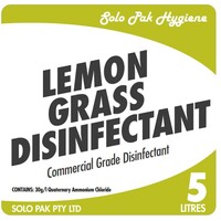 Earth Renewable Solo Pak Lemongrass Disinfectant Commercial Grade 5L