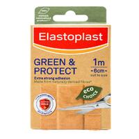 Elastoplast 1m x 6cm Dressing Green & Protect Extra Strong Adhesion