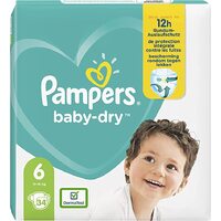 Pampers Baby Dry Nappies Size 6 Junior 13-18kg Pack of 34's