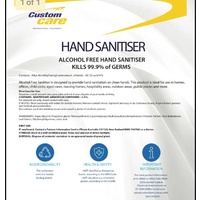 Hand Sanitiser Alcohol Free 5lt