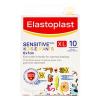 Elastoplast Sensitive Kids XL Plasters (6x7cm) Pack of 10's