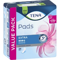 Tena Incontinence Pads Extra Standard Length Pack of 24's