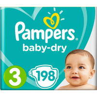 Pampers Baby Dry Size 3 6-10kg (3 x 66) Carton of 198's