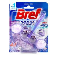 Bref Purple Active Toilet Cleaner Block Lavender 4 in 1 50g