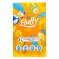 Fluffy Tumble Dryer Sheets Morning Sun Pack of 80's