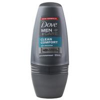 Dove Deodorant Roll On Mens Clean Comfort 50mL