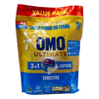 OMO Ultimate Capsules 3 in 1 Sensitive Pack of 50's