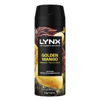 Lynx Body Spray Premium Fine Fragrance Collection Golden Mango Mandarin and Vetiver 150mL