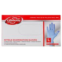 Lifebuoy Disposable Powder Free Nitrile Examination Gloves Large Pack of 100's
