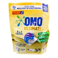 Omo 3-in-1 Ultimate Laundry Capsules All Machine Types Pack of 17