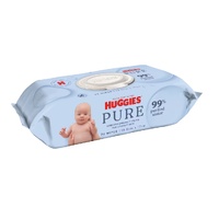 Huggies Thick Baby Wipes Pure 99% Purified Water Pack of 72's
