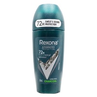 Rexona Antiperspirant Roll-On Advanced Protection 72H Motion Activated Antibacterial Charcoal 50mL