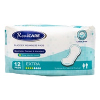 Real Care Bladder Weakness Pads Extra Absorbency 4D Suitable for Men and Women Pack of 12's