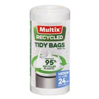  Multix Recycled Tidy Bags with Handy Ties Medium 27L 66cm x 51cm Pack of 24's