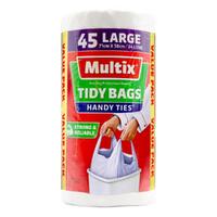 Multix Large Tidy Bags Handy Ties Strong and Reliable 34 Litre 71cm x 58cm 45's