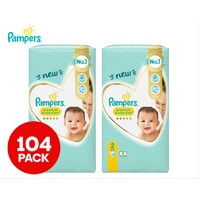  Pampers Premium Protection Nappies Size 2 4-8kg Pack of 104's