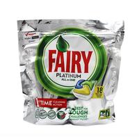 Fairy Platinum Dishwashing Tablets All In One 268g Pack of 18 