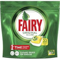 Fairy Original All in One Dishwasher Tablets Lemon Pack of 22's