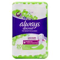 Always Discreet Sensitive Bladder Leak Protection Small Pack of 20's