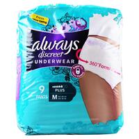 Always Discreet Underwear Plus Medium Pack of 9
