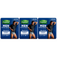 Depend Men Night Defence Underwear Overnight 10D Large (77-136kg) (3x8) Carton of 24
