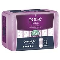 Poise Pads Overnight 8's