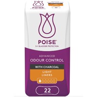 Poise Charcoal Light Panty Liners (6 x 22) Carton of 132's