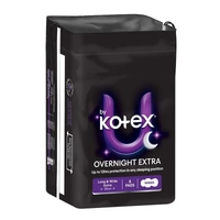 U by Kotex Overnight Extra Pads Long & Wide with Wings Pack of 8's