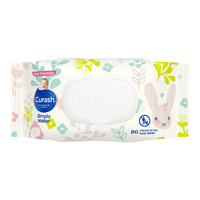 Curash Simply 99% Water Baby Wipes Nursery Designs Limited Edition Pack of 80's