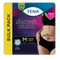 Tena Discreet Pants Low Waist Noir Medium 75-100cm Pack of 12