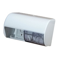 Dispenser Toilet Roll Twin White Plastic 400 Sheets