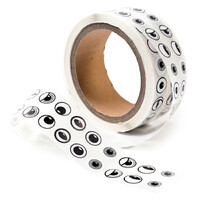Adhesive Black and White Eyes Roll of 2000