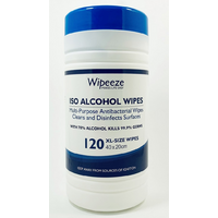 Wipeeze Alcohol Antibacterial XL Wipes 40x20cm Tub of 120's