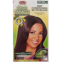 African Pride Olive Miracle Touch-up Conditioning No-Lye Relaxer Kit Super