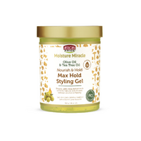 African Pride Moisture Miracle Olive Oil & Tea Tree Oil Max Hold Styling Gel 510g(18oz)