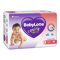 Baby Love Nappies Size 3 Crawler 6 - 11KG (3x 40) 120's